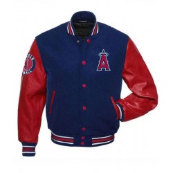 LA Angels Red and Blue Varsity Jacket